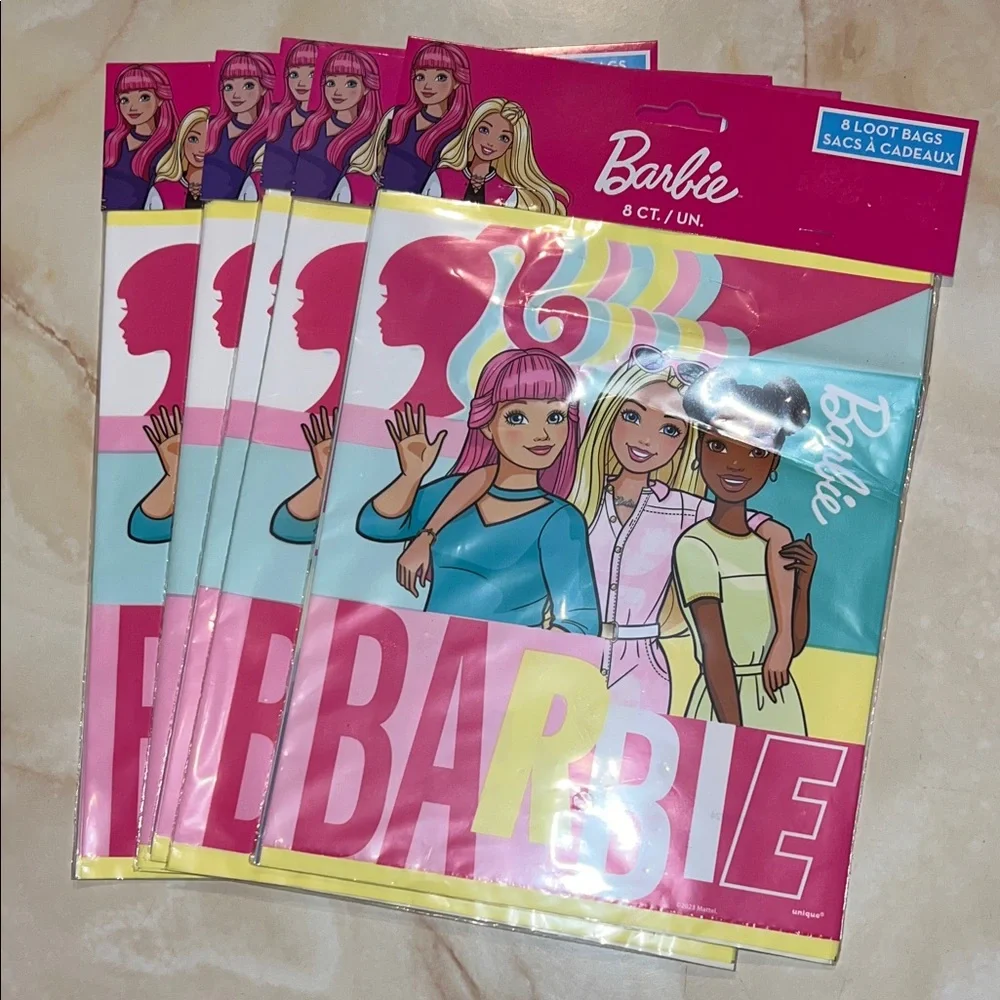 NWT 5-8pc BARBIE Loot party favor bags (40pc)